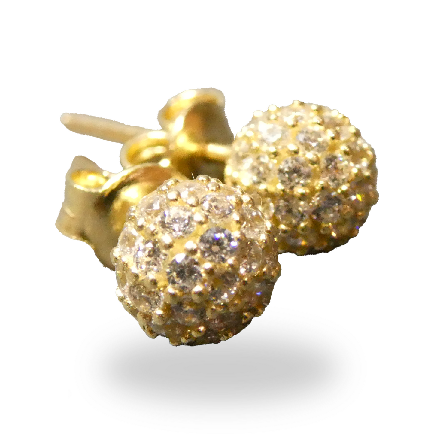 Broqueles Bolas de Fuego con Zirconias