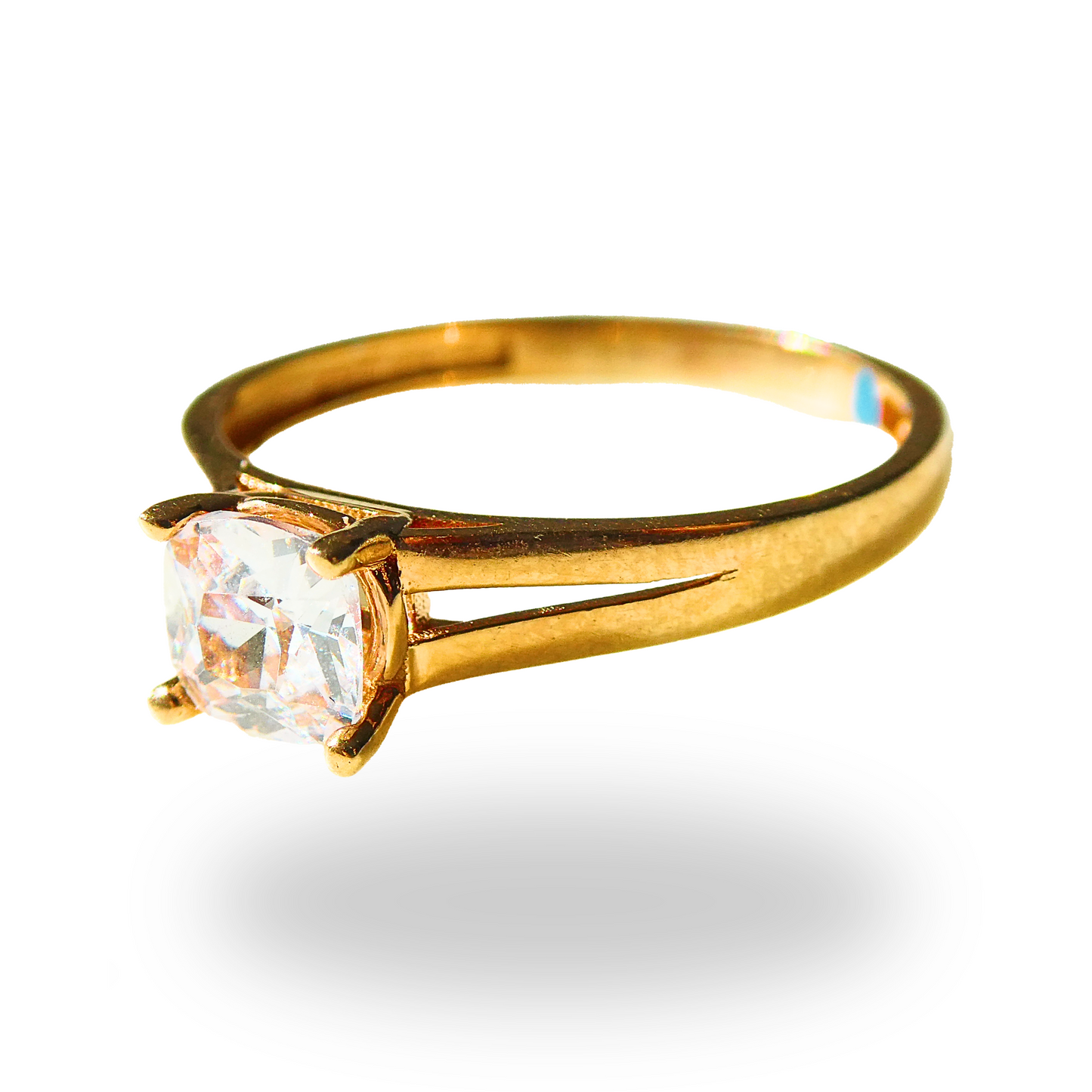 Anillo de Compromiso Grueso con Zirconia