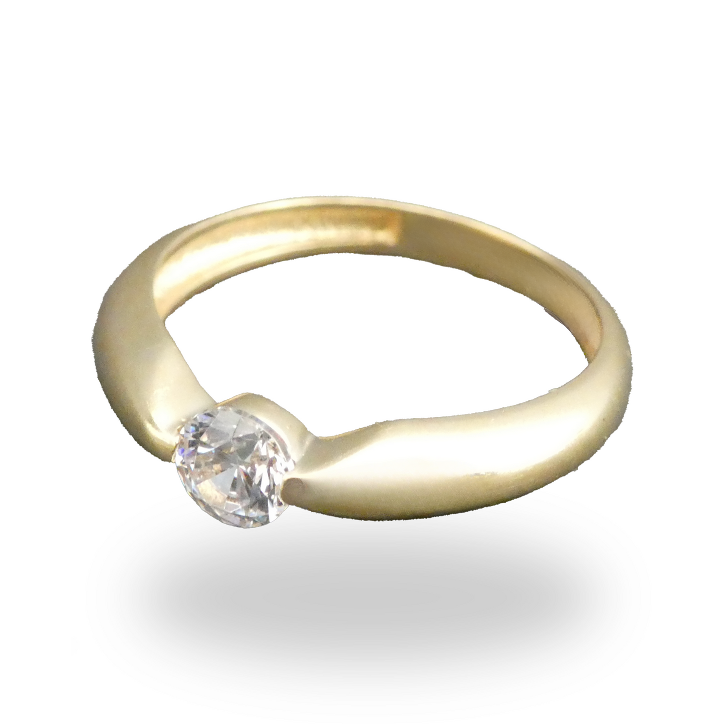 Anillo de Compromiso Grueso con Zirconia
