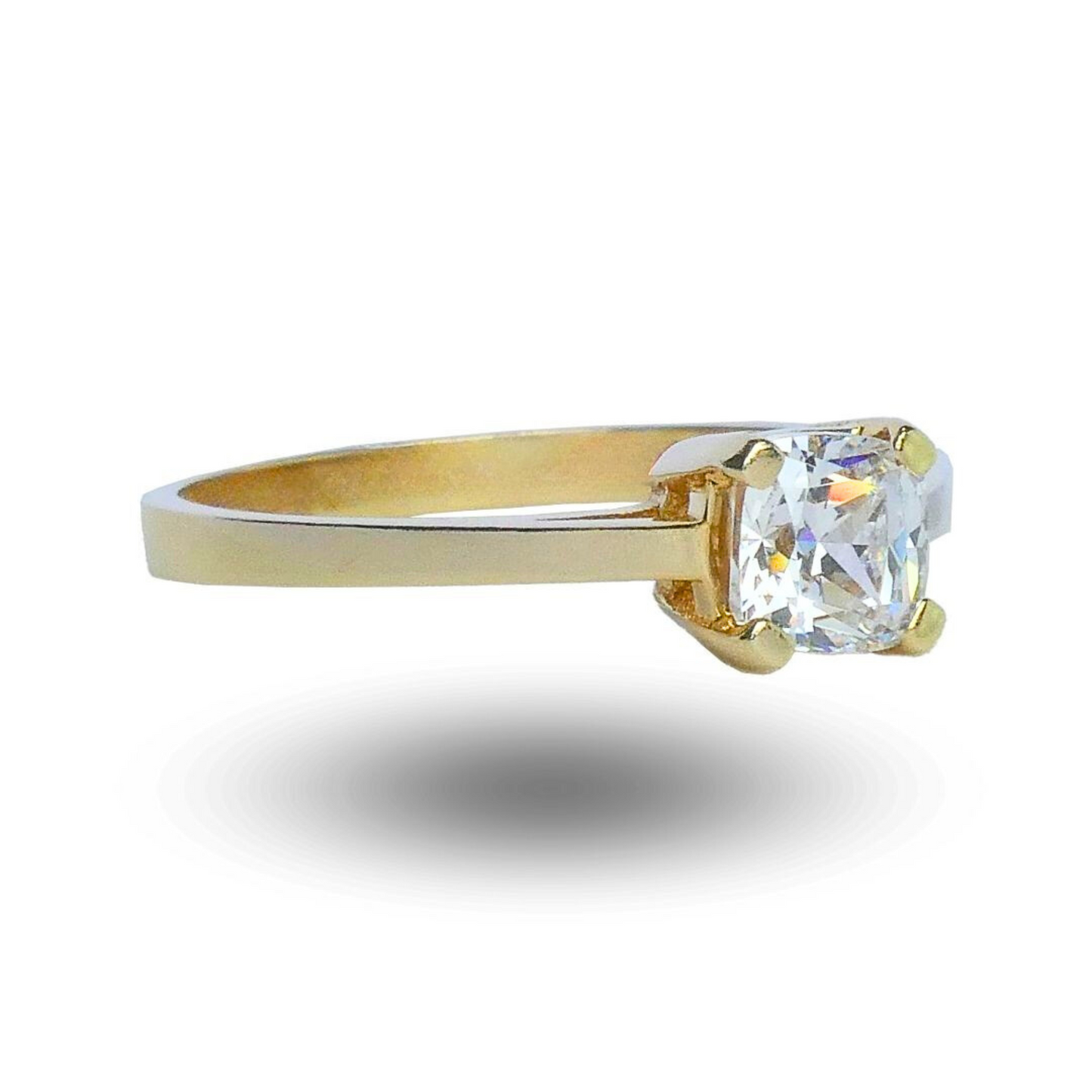 Anillo de Compromiso Cuadrado con Zirconia