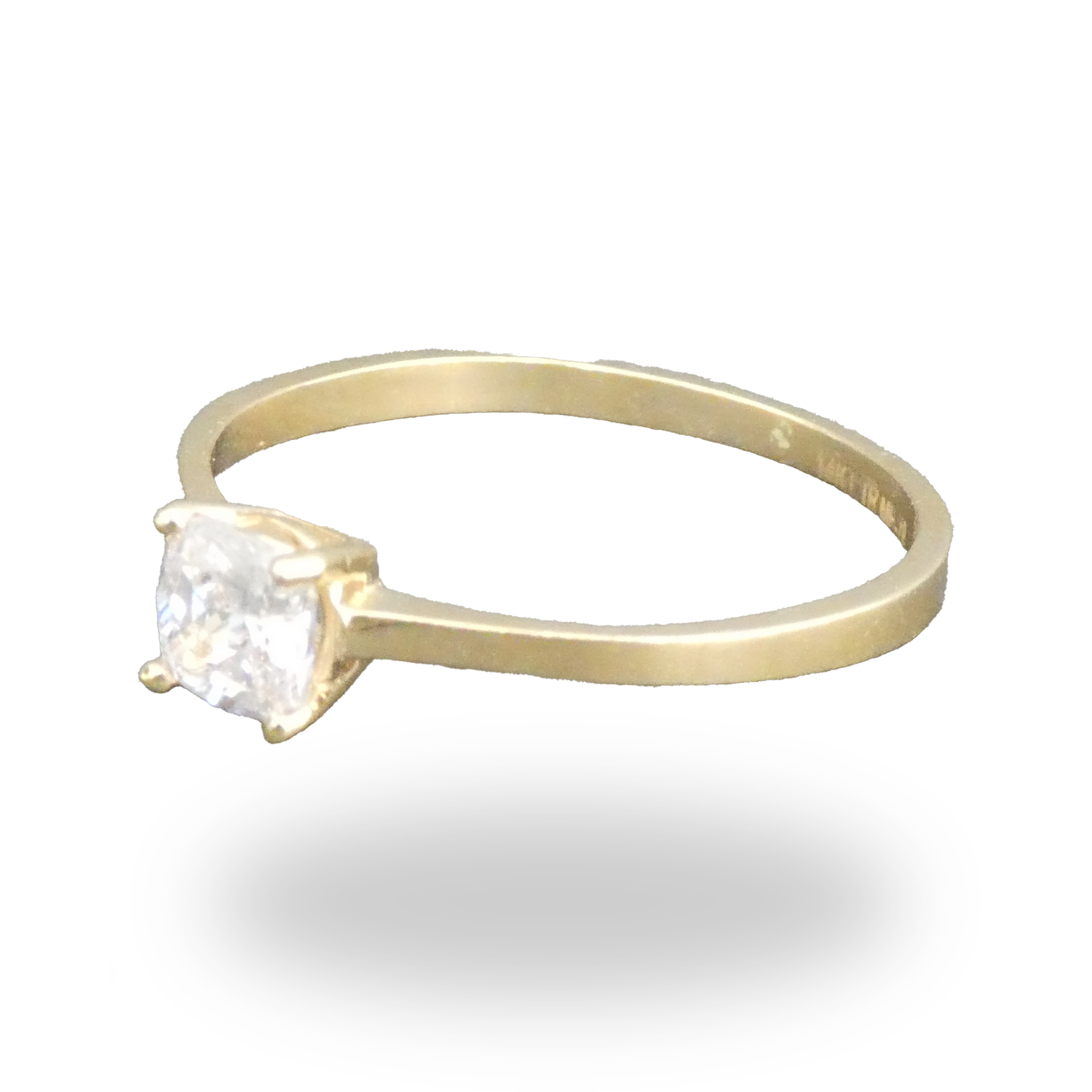 Anillo de Compromiso Delgado con Zirconia