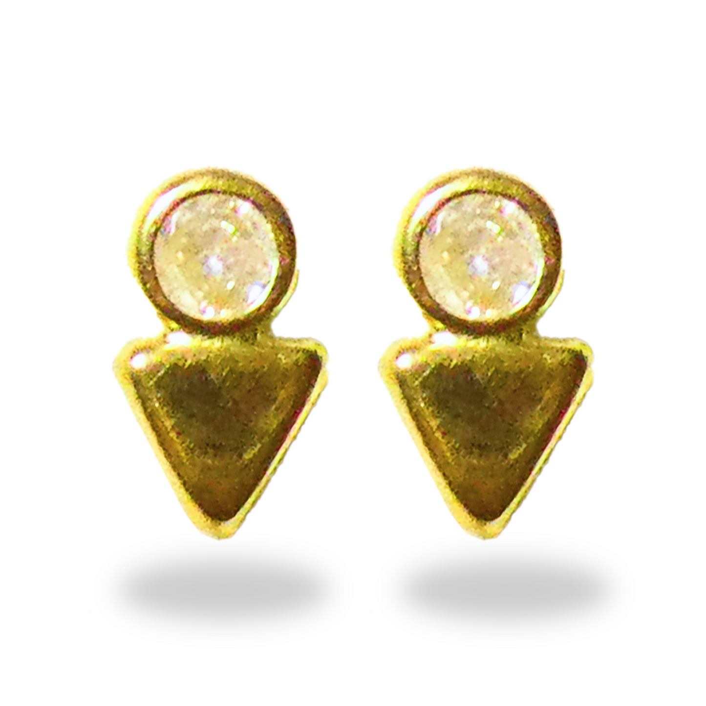 Broqueles de Triángulo con Zirconias