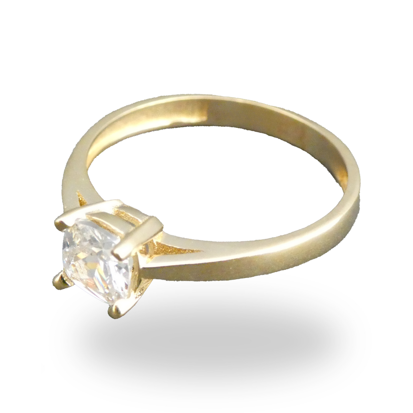 Anillo de Compromiso Delgado con Zirconia