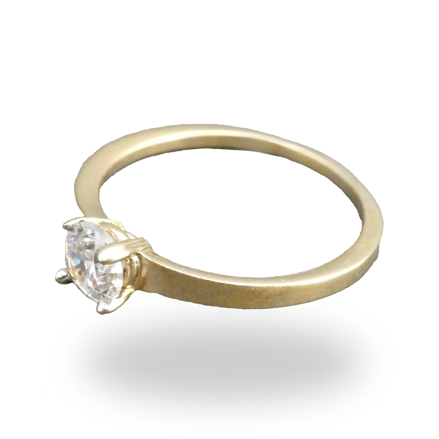 Anillo de Compromiso Delgado con Zirconia