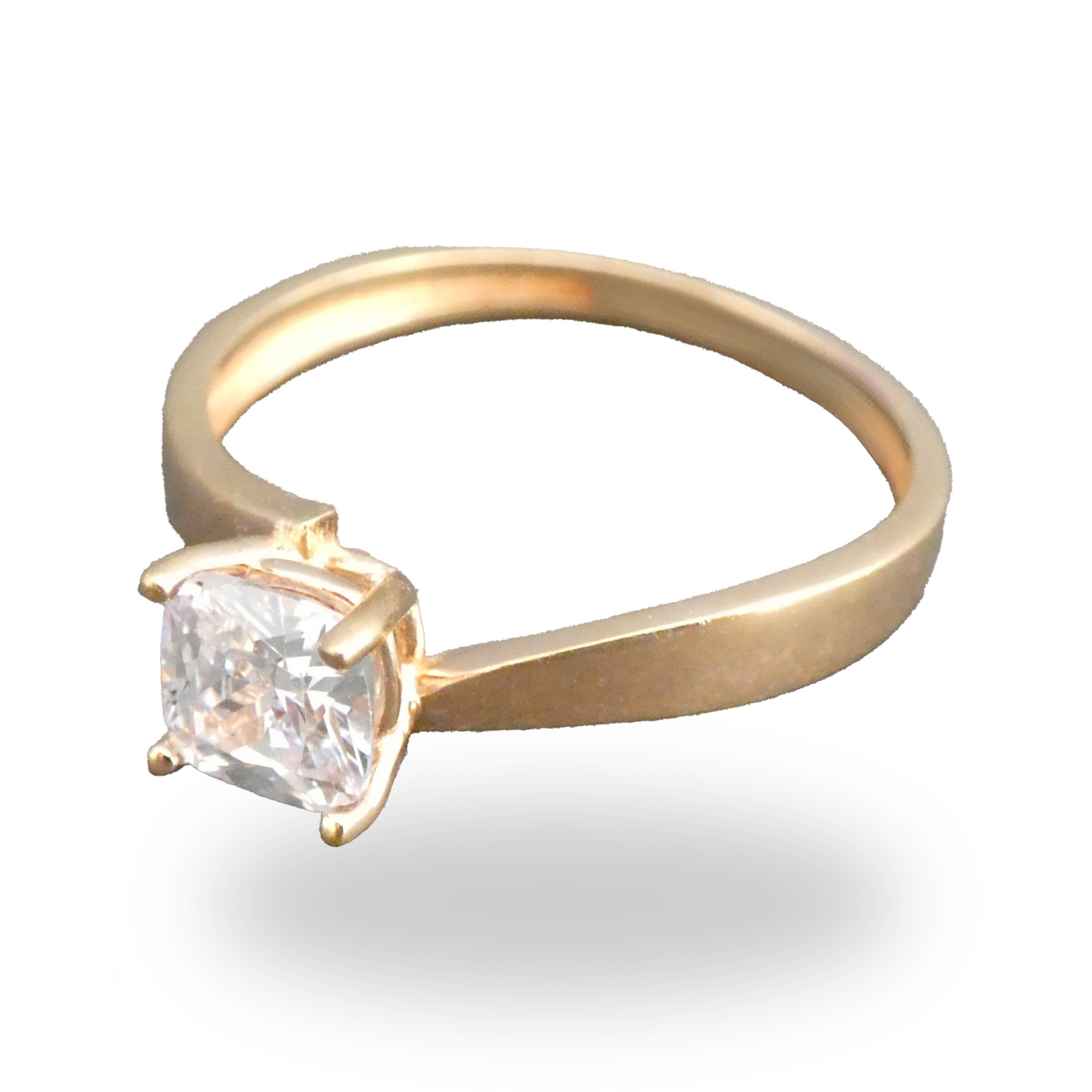 Anillo de Compromiso Torcido con Zirconia