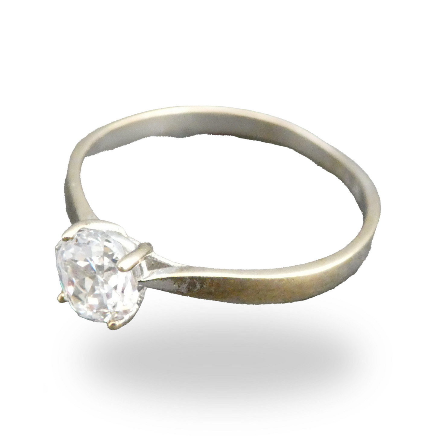 Anillo de Compromiso Delgado con Zirconia