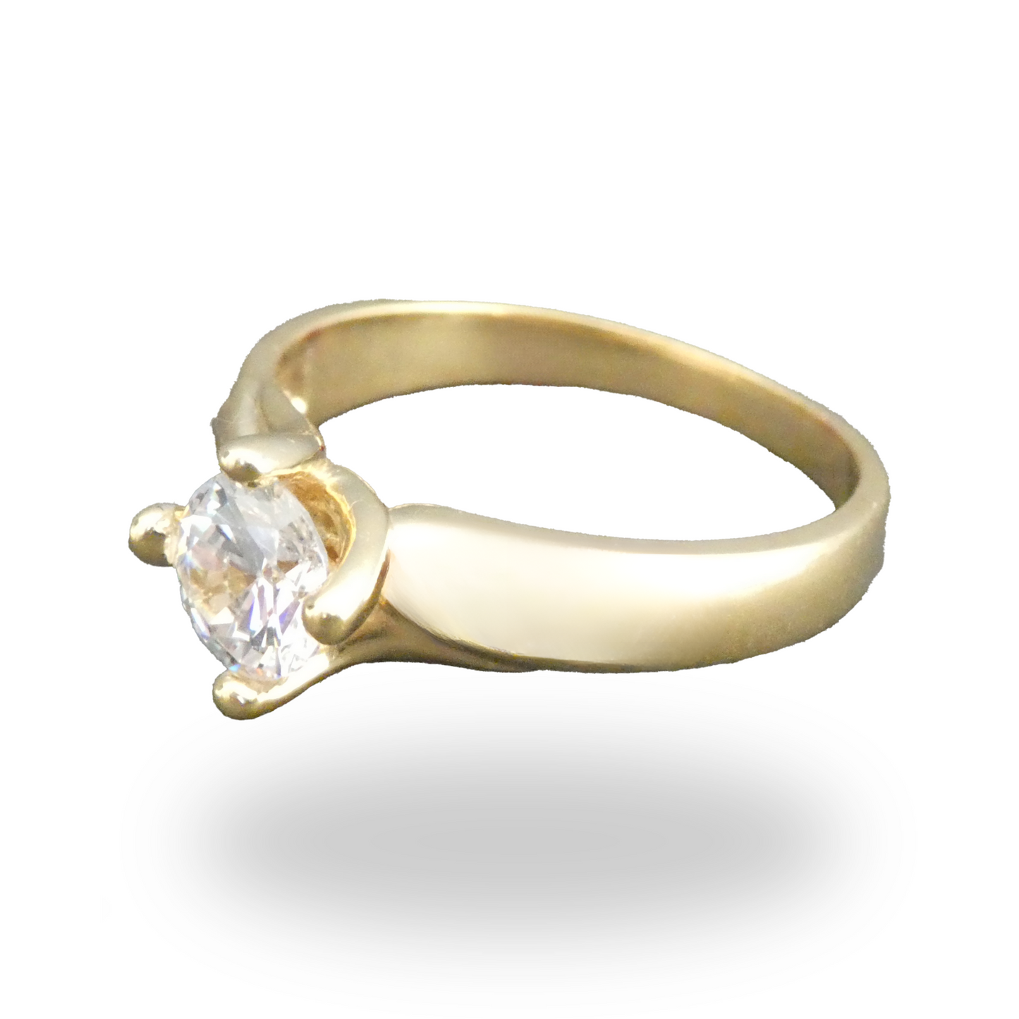 Anillo de Compromiso Grueso con Zirconia