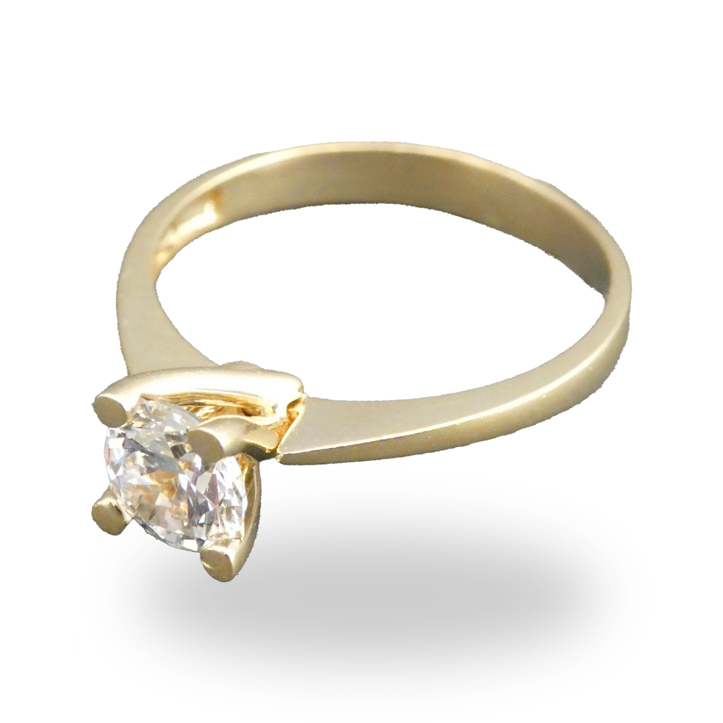 Anillo de Compromiso Delgado con Zirconia