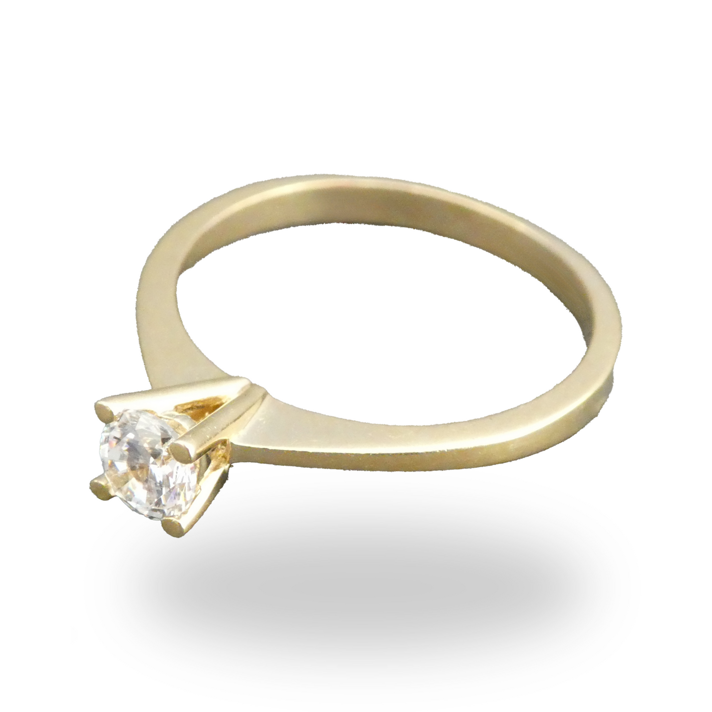 Anillo de Compromiso Delgado con Zirconia