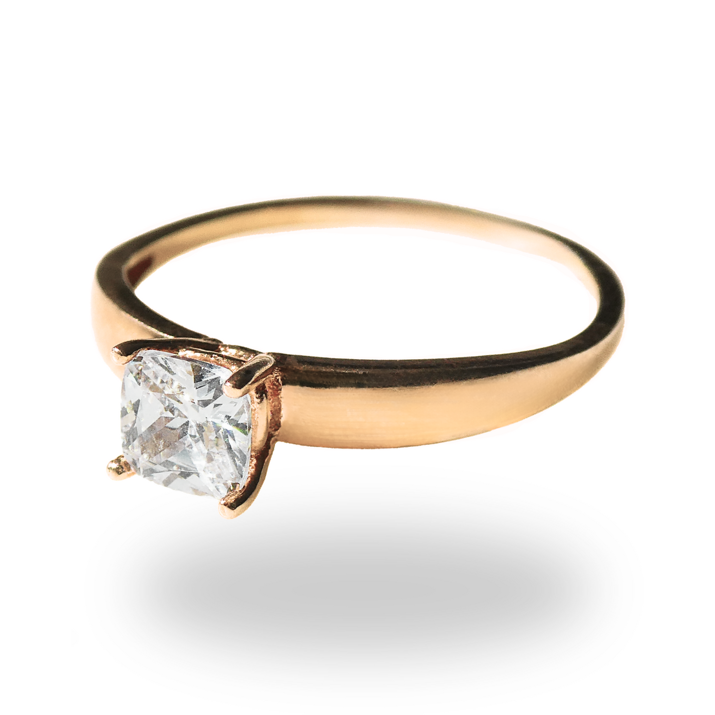 Anillo de Compromiso Grueso con Zirconia