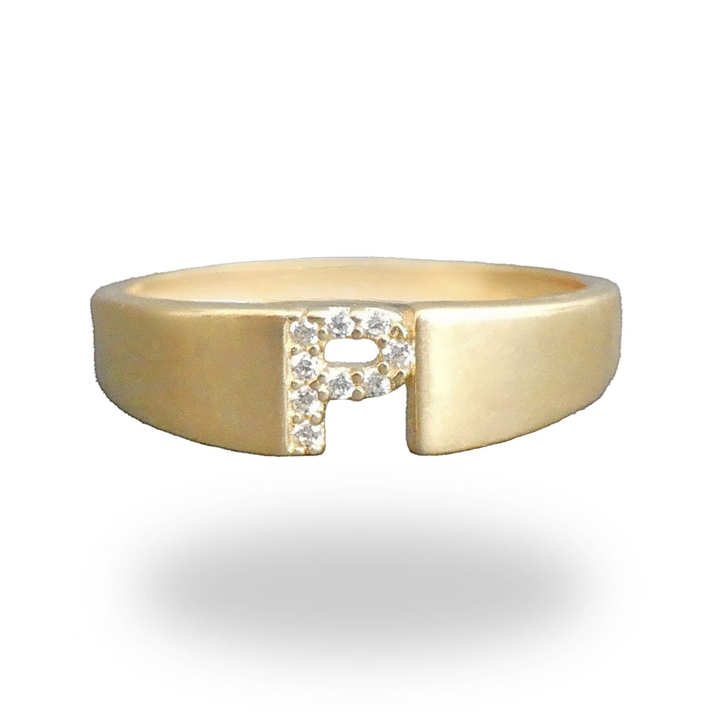 Anillo "P" con Zirconias